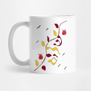 Shalom and Pomegranates Mug